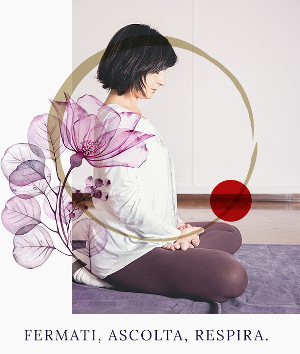 studio yoga - Barbara villa seduta a terra con gambe incrociate durante meditazione